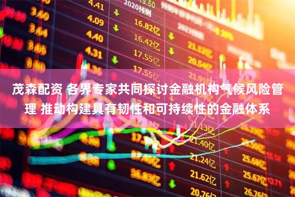 茂森配资 各界专家共同探讨金融机构气候风险管理 推动构建具有韧性和可持续性的金融体系