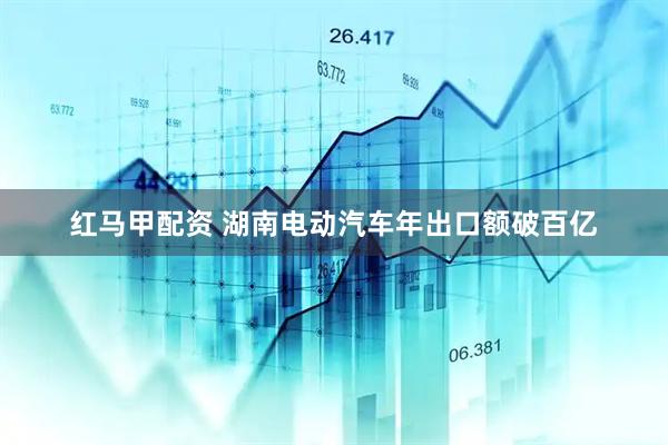 红马甲配资 湖南电动汽车年出口额破百亿